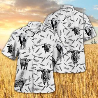 TX-LONGHORN PATTERN Hawaiian Shirt, Farm Hawaiian Shirt, Farmer Hawaii | Newhawaiianshirts AU