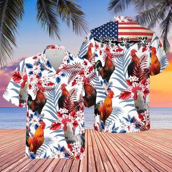 United States Flag Hawaiian Theme For Chicken Lovers All Printed Hawaiian Shirt, Farm Hawaiian Shirt, Farmer Hawaii | Newhawaiianshirts AU