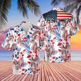 United States Flag Hawaiian Theme For Rabbit Lovers All Printed Hawaiian Shirt, Farm Hawaiian Shirt, Farmer Hawaii | Newhawaiianshirts UK