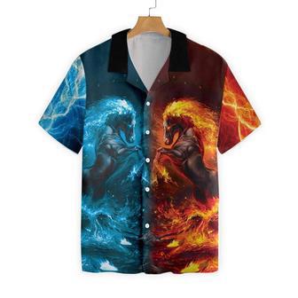 WATER AND FIRE HORSE Hawaiian Shirt, Farm Hawaiian Shirt, Farmer Hawaii | Newhawaiianshirts AU