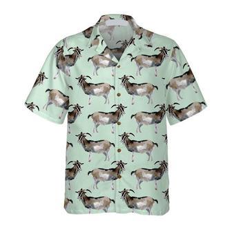 WATERCOLOR GOAT PATTERN Hawaiian Shirt, Farm Hawaiian Shirt, Farmer Hawaii | Newhawaiianshirts AU