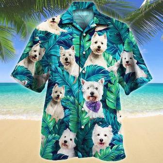 West Highland White Terrier Dog Lovers Hawaiian Style For Summer Hawaiian Shirt, Farm Hawaiian Shirt, Farmer Hawaii | Newhawaiianshirts AU