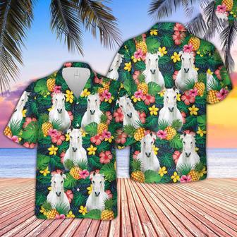 White Horse Summer Pattern Hawaiian Shirt, Farm Hawaiian Shirt, Farmer Hawaii | Newhawaiianshirts AU