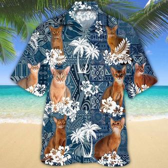 Abyssinian Hawaiian Shirt, Cat In Hawaiian Shirt, Full Print Cat Hawaii Shirt, Gift For Cat Lovers | Newhawaiianshirts AU