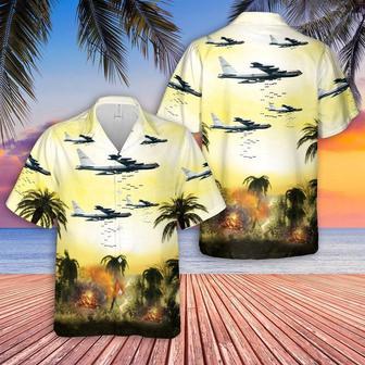 Air Force Hawaiian Shirt, Us Air Force Boeing Dropping Bombs On Vietnam Hawaiian Shirt, Air Force Aloha Shirt | Newhawaiianshirts UK