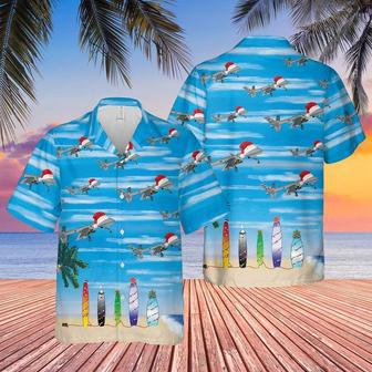 Air Force Hawaiian Shirt, Us Air Force California Air National Guard Attack Wing Reaper Christmas Hawaiian Shirt, Air Force Aloha Shirt | Newhawaiianshirts DE