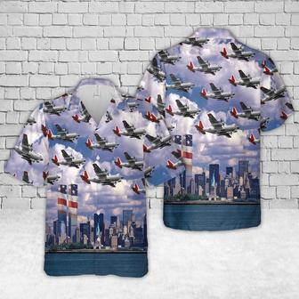 Air Force Hawaiian Shirt, Us Air Force Lockheed New York Air National Guard Hawaiian Shirt, Air Force Aloha Shirt | Newhawaiianshirts AU