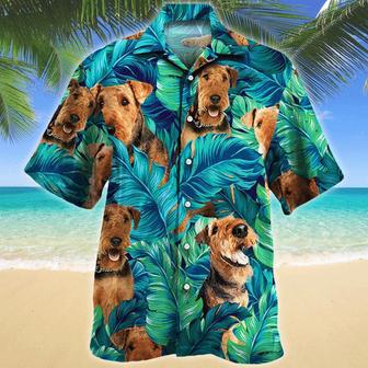 Airedale Terrier Dog Lovers Hawaiian Style For Summer Hawaiian Shirt, Farm Hawaiian Shirt, Farmer Hawaii | Newhawaiianshirts AU