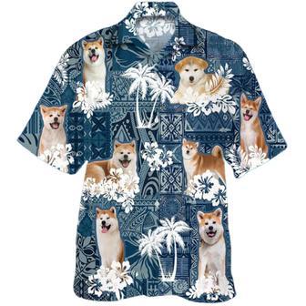 Akita Hawaiian Shirt, Full Print Dog Hawaiian Shirts For Travel Summer, Hawaiian Dog Shirt | Newhawaiianshirts AU