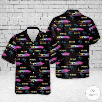 Alaska Fly With Lgbt Pride Hawaiian Shirt | Newhawaiianshirts UK