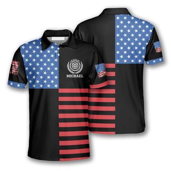 All Over Print Archery American Flag Logo Custom Archery Shirts For Men, Archery Shirt, Flag Shirt - Monsterry UK