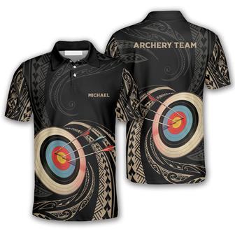 All Over Print Archery Golden Tribal Custom Archery Shirts For Men, Archery Team Uniform - Monsterry AU