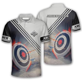 All Over Print Archery Target On Fire Custom Archery Polo Shirts For Men, Archery Shirt - Monsterry UK