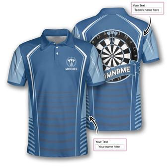All Over Print Blue Dart Polo Shirt, Uniform Shirt For Dart Team, Idea Gift For Dart Player - Monsterry CA