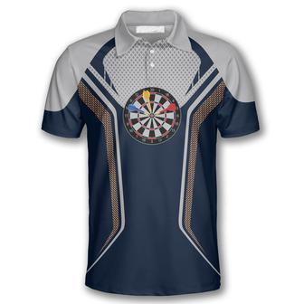 All Over Print Darts Eagle Blue Grey Custom Darts Polo Shirts For Men - Monsterry AU