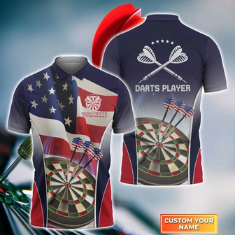 American Darts Player Polo Shirt For Darts Player, Dart Shirt, Sports Shirt, Dart Team Shirts - Monsterry