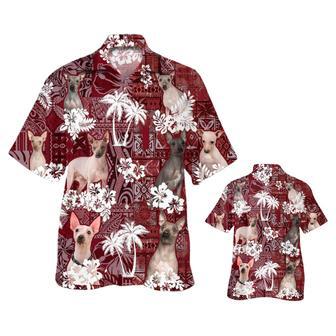 American Hairless Terrier Hawaiian Shirt, Dog Red Tribal Hawaii Shirt Summer | Newhawaiianshirts DE