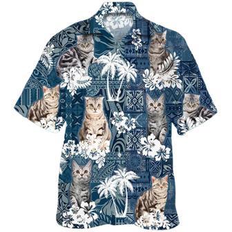 American Shorthair Summer Tropical Hawaiian Shirt, Hawaiian Cat Shirt For Animal Lovers, Animal Hawaiian Shirts | Newhawaiianshirts DE