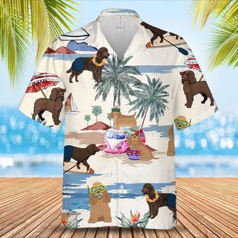 American Water Spaniel Summer Beach Hawaiian Shirt, Summer Beach And Dog In Hawaii Aloha Shirt | Newhawaiianshirts AU