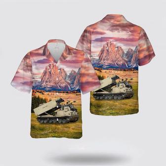 Army Hawaiian Shirt, Us Army Battalion, Field Artillery Regiment Of Field Artillery Brigade Multiple Launch Rocket System Hawaiian Shirt | Newhawaiianshirts