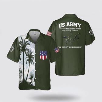 Army Hawaiian Shirt, Us Army Paratroopers With The Airborne Division Parachute Pocket Hawaiian Shirt | Newhawaiianshirts AU