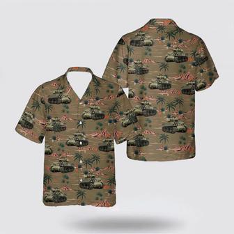 Army Hawaiian Shirt, Us Army Medium Tank Sherman Hawaiian Shirt | Newhawaiianshirts