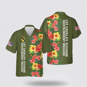 Army Hawaiian Shirt, Us Army Cavalry Division Sustainment Brigade Hawaiian Shirt, Military Hawaiian Shirt | Newhawaiianshirts AU