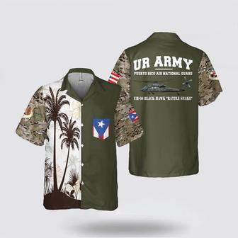 Army Hawaiian Shirt, Us Army Puerto Rico Air National Guard Black Hawk Rattle Snake Pocket Hawaiian Shirt | Newhawaiianshirts CA