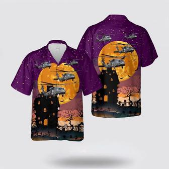 Army Hawaiian Shirt, Us Army Sikorsky Blackhawk Medevac Halloween Hawaiian Shirt | Newhawaiianshirts DE