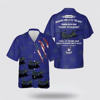 Army Hawaiian Shirt, Us Army Boeing Beast Chinook Soar Night Stalkers Hawaiian Shirt, Military Hawaiian Shirt | Newhawaiianshirts CA