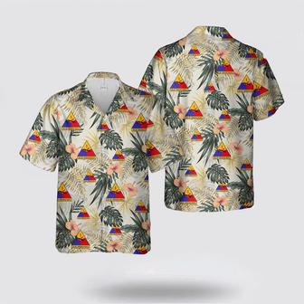 Army Hawaiian Shirt, Us Army Armored Division Old Ironsides Hawaii Shirts, Military Hawaiian Shirt | Newhawaiianshirts