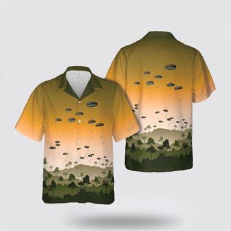 Army Hawaiian Shirt, Us Army Airborne Division Jump Into Swift Response 23 Hawaiian Shirt | Newhawaiianshirts CA