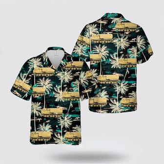 Army Hawaiian Shirt, Mlrs Rocket Launcher Us Army Desert Sand 1990 Hawaiian Shirt, Military Hawaiian Shirt | Newhawaiianshirts AU