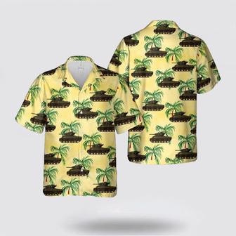 Army Hawaiian Shirt, Us Army Armored Division Jumbo Cobra King With The First In Bastogne Inscription Hawaiian Shirt | Newhawaiianshirts AU