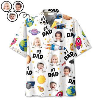 Astronaut #1 Dad Personalized Hawaiian Aloha Shirts - Gift For Father's Day | Newhawaiianshirts CA