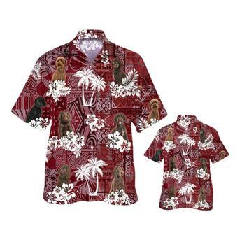 Australian Labradoodle Hawaiian Shirt, Dog Aloha Beach Shirt With Red Tribal | Newhawaiianshirts DE