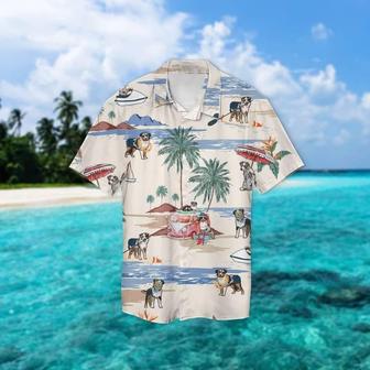 Australian Shepherd Summer Beach Hawaiian Shirt, Summer Beach Aloha Dog In Hawaii Shirt | Newhawaiianshirts AU