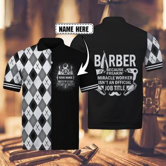 Barber Shop Custom Name Shirt Personalized Name Polo Shirt - Monsterry UK