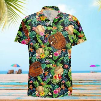 Baseball Flower Hawaiian Shirt, Game Day Hawaiian Shirt, Gift For Baseball Lovers | Newhawaiianshirts CA