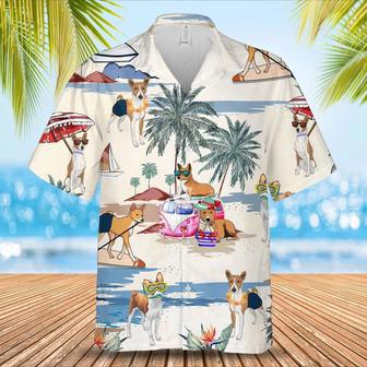 Basenji Summer Beach Hawaiian Shirt, Summer Dog On The Beach In Hawaii Aloha Shirts | Newhawaiianshirts