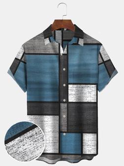 Beach Hawaii Shirt, Geometric Print Casual Hawaiian Shirt, Aloha Shirt For Him | Newhawaiianshirts AU