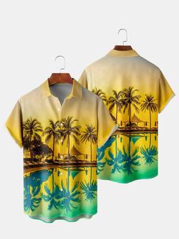 Beach Hawaiian Shirt, Coconut Tree Print Hawaiian Shirt, Cool Hawaii Shirt | Newhawaiianshirts AU