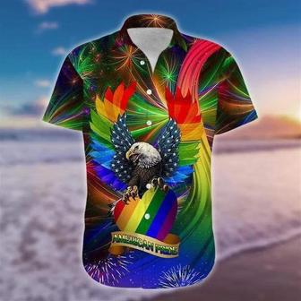 Beach Shirt Hawaii Shirt Lgbt American Pride, Aloha Shirt, Gay Hawaiian Shirts, Pride Hawaiian Shirt | Newhawaiianshirts AU