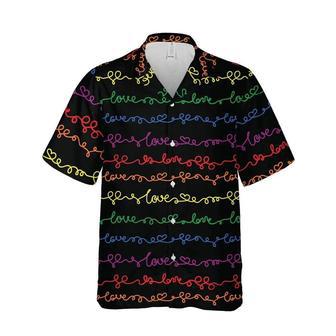 Beach Shirt Lgbt Gay Pride Love Pattern Unisex Hawaii Shirt , Aloha Shirt, Lesbian Hawaiian Shirts | Newhawaiianshirts DE