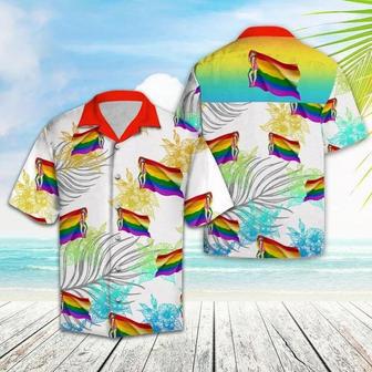 Beach Shirt Lgbt Pride Love Is Love Summer Vacation Hawaiian Shirt , Lesbian Hawaiian Shirt | Newhawaiianshirts AU