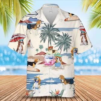 Beagle Summer Beach Hawaiian Shirt, Summer Dog On The Beach In Hawaii Aloha Shirts | Newhawaiianshirts