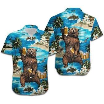 Bear Hawaiian Shirts, Bear And Beer Hawaii Aloha Beach Shirt, Gift To Bear Lovers | Newhawaiianshirts CA