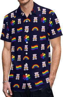 Bear Pride Hawaiian Shirt, Rainbow Pride Hawaii Tshirt, Aloha Lgbtq Beaach Pride Hawaiian Shirt | Newhawaiianshirts