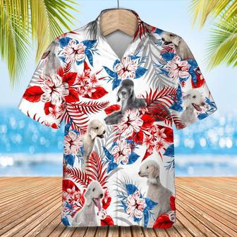 Bedlington Terrier Hawaiian Shirt, Flower And Dog In Hawaii Aloha Beach Shirts For Men And Woman | Newhawaiianshirts