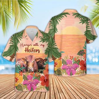 Beefmaster Hangin With My Heifers Hawaiian Shirt, Farm Hawaiian Shirt, Farmer Hawaii | Newhawaiianshirts AU